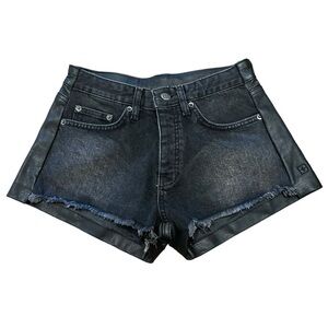 Ksubi Tongue And Cheek Throw Black Biker Shorts